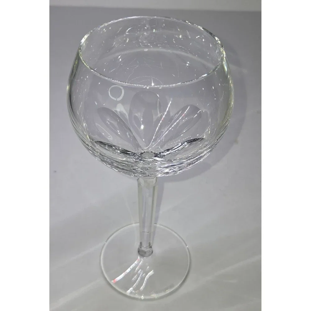 Waterford Crystal NEVE Wine Goblet Glass Water Signed 7.75